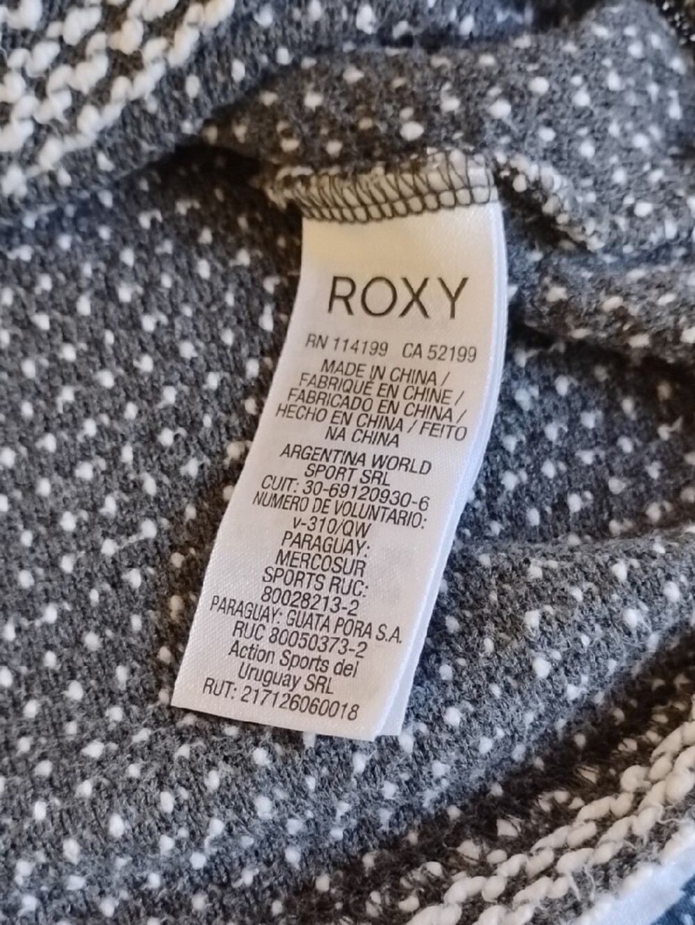Roxy Size S Black & White Striped Knit Button-Shoulder Sweater - Picture 16 of 16